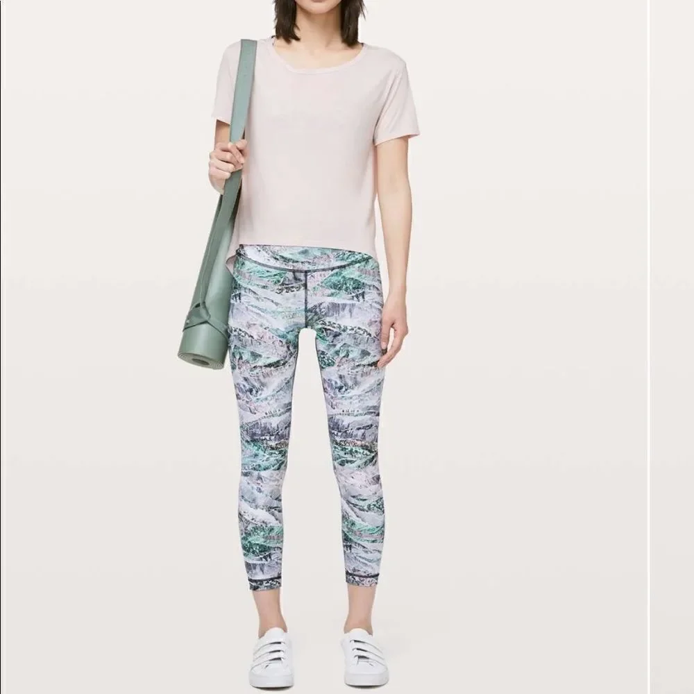 LULULEMON Wunder Under Hi Rise Tight Gray Print 6